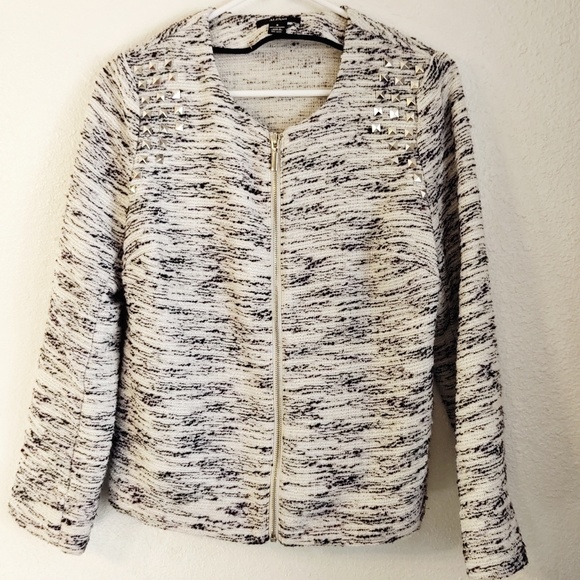 Alfani Blazer w/ Embellished Shoulders & Zip Up - Picture 1 of 7